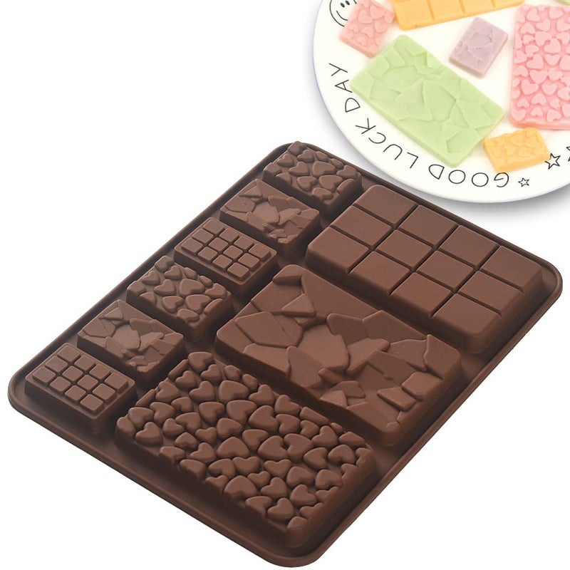 Cozihom Break Apart Silicone Chocolate Molds, Chocolate Bar Molds, Homemade Protein and Energy Bar Molds, 5 Packs - Image 2